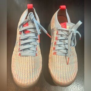 Nike vapor max Light Blue and orange Knit Sneakers